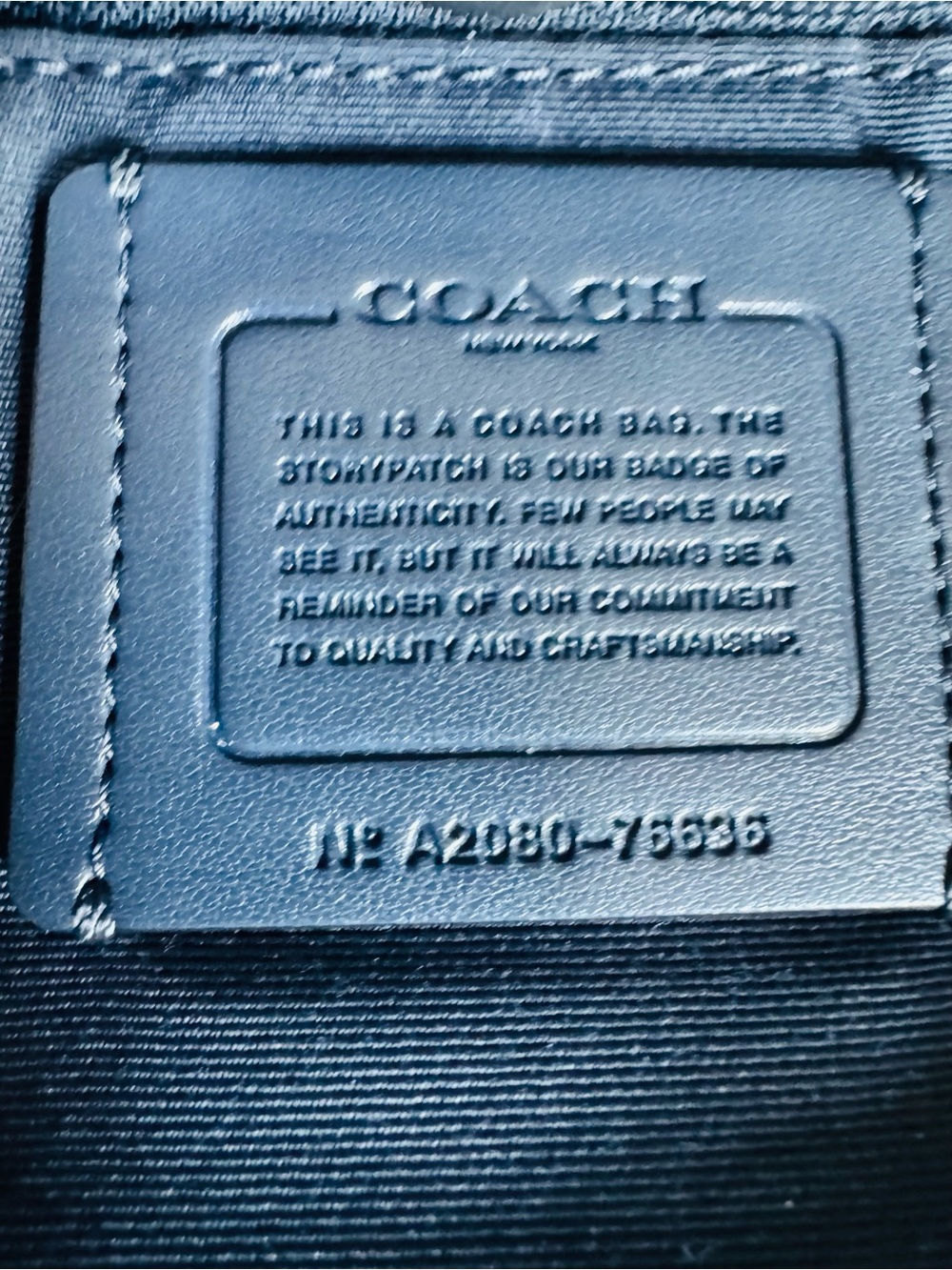 Coach Blue Denim Look Canvas Tote - Picture 9 of 10